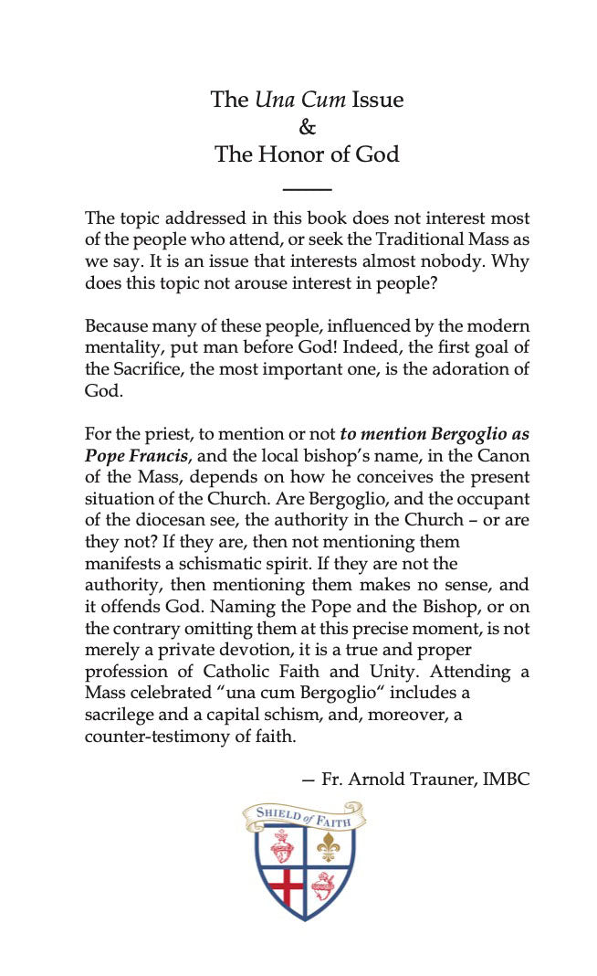 The Una Cum Issue and The Honor of God - Paperback (MHT)