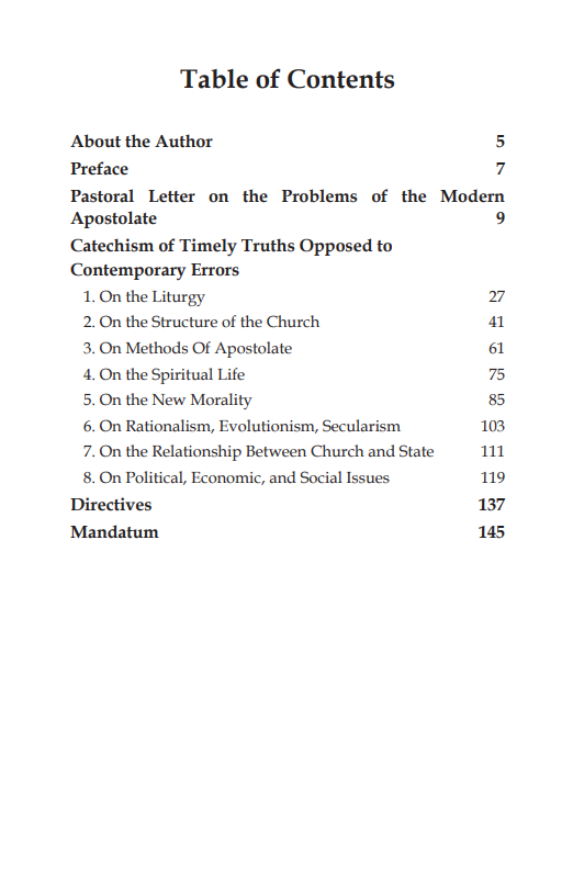 Catechism of Timely Truths Opposed to Contemporary Errors